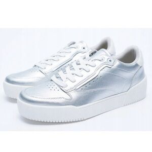 Zara silver sneakers